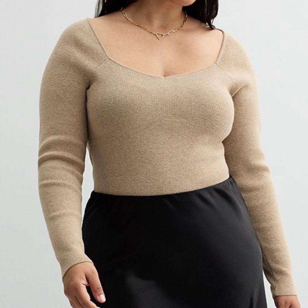 SO Beige Knit Bodysuit. Size 2X. NWT.